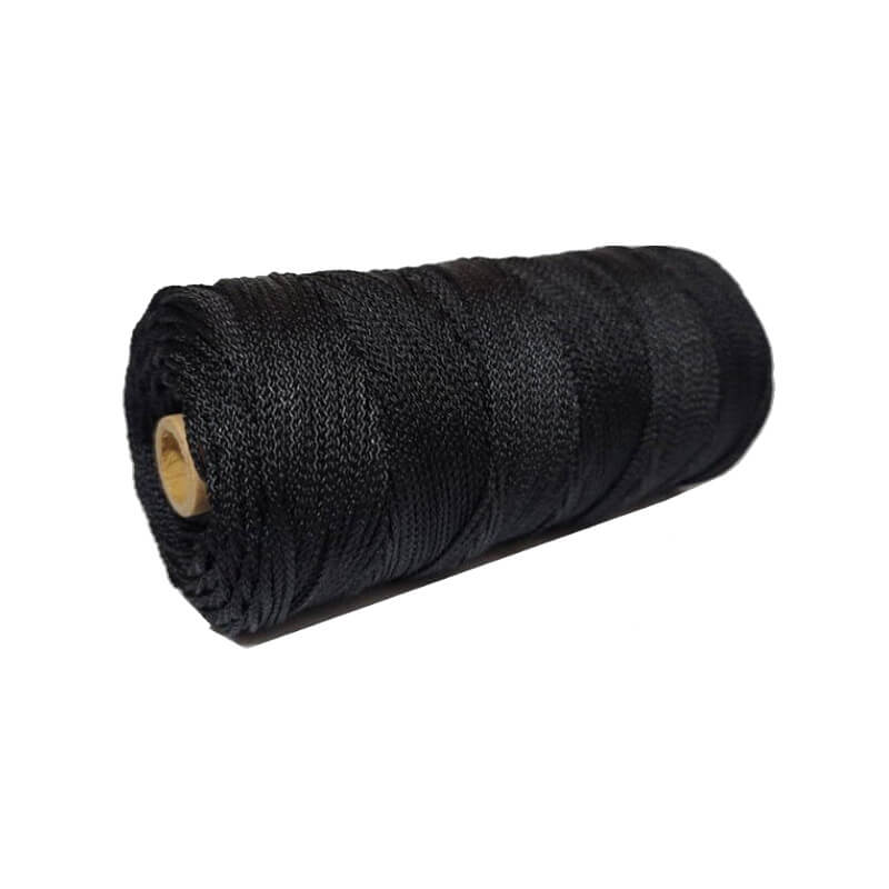 Mending braided nylon black & tarred 1LB spool